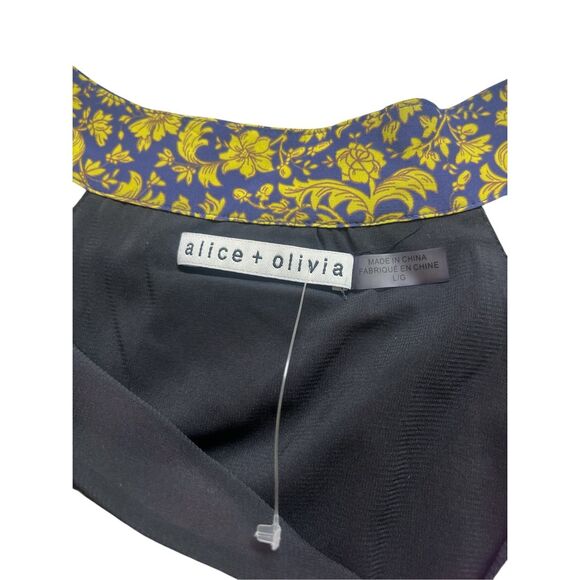 Alice + Olivia Prija wide sleeve blouse floral print sz large - Picture 4 of 5